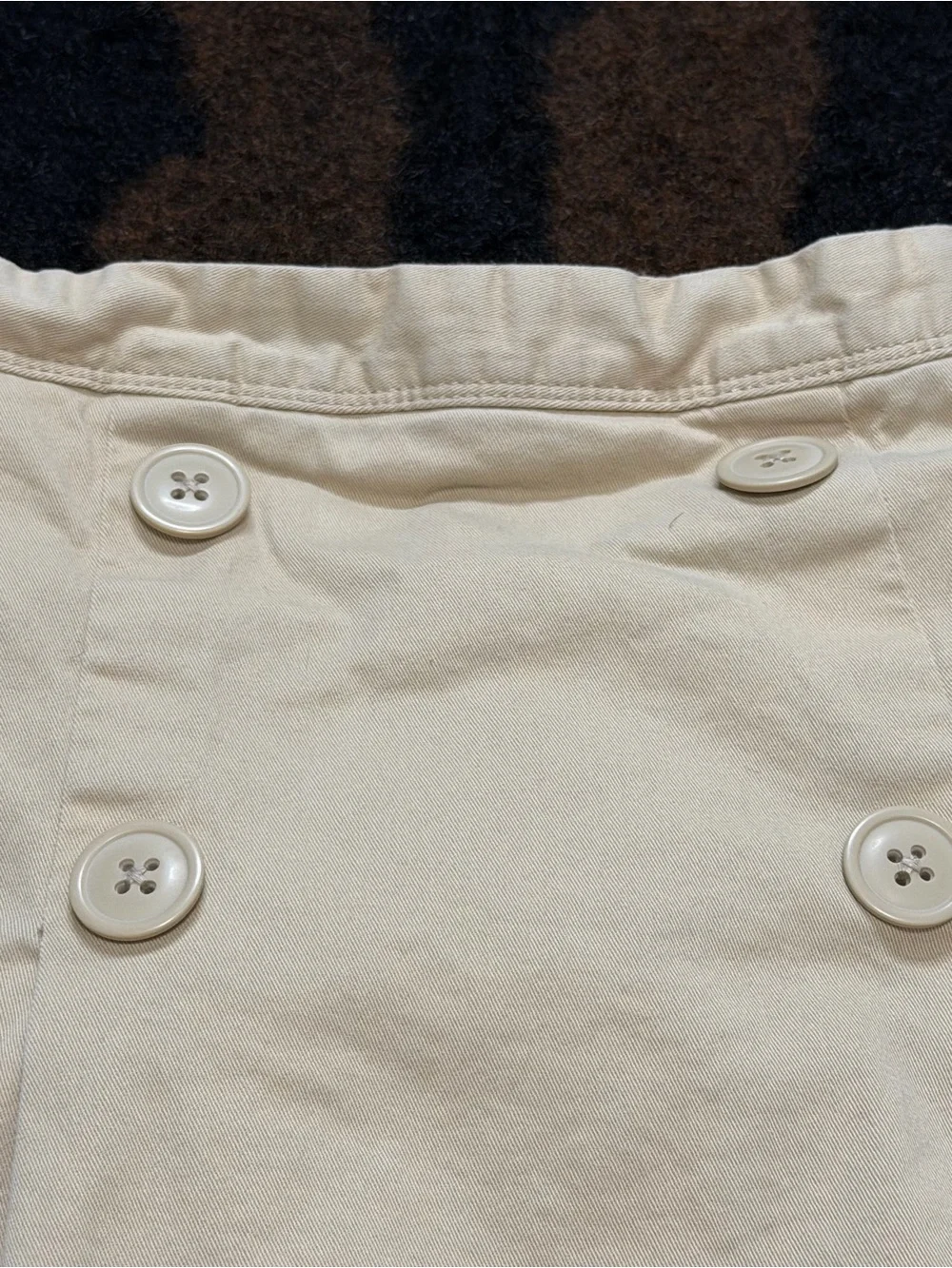 The Children’s Place Girls Size 14 Khaki Beige Button Front Skort